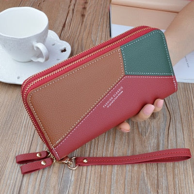 Women Cell Phone Purse Large Leather Wallet Zip Handbag Crossbody Shoulder  Strap | eBay
